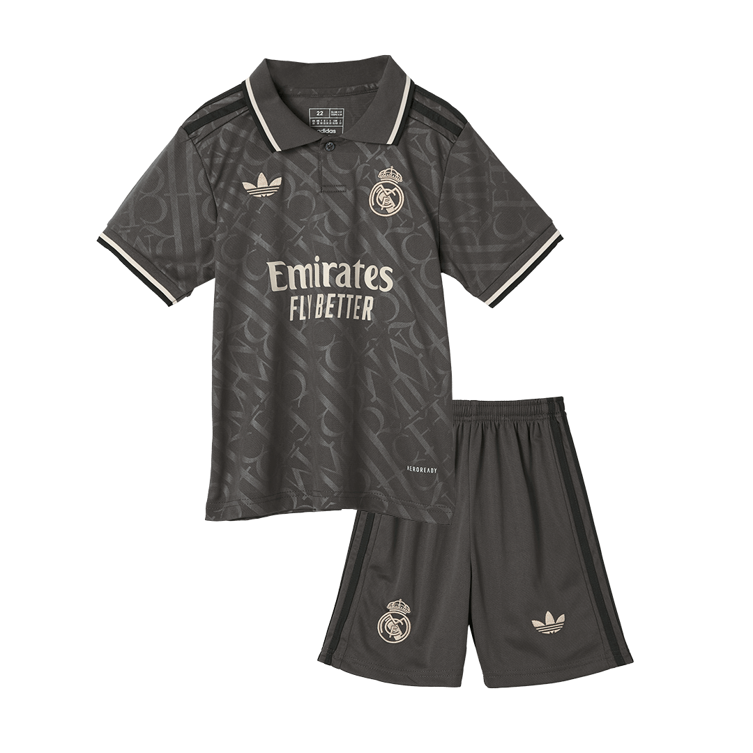 Kid's Real Madrid Third Away Soccer Jersey Kit(Jersey+Shorts+Socks) 2024/25 Top Soccer Jerseys Store