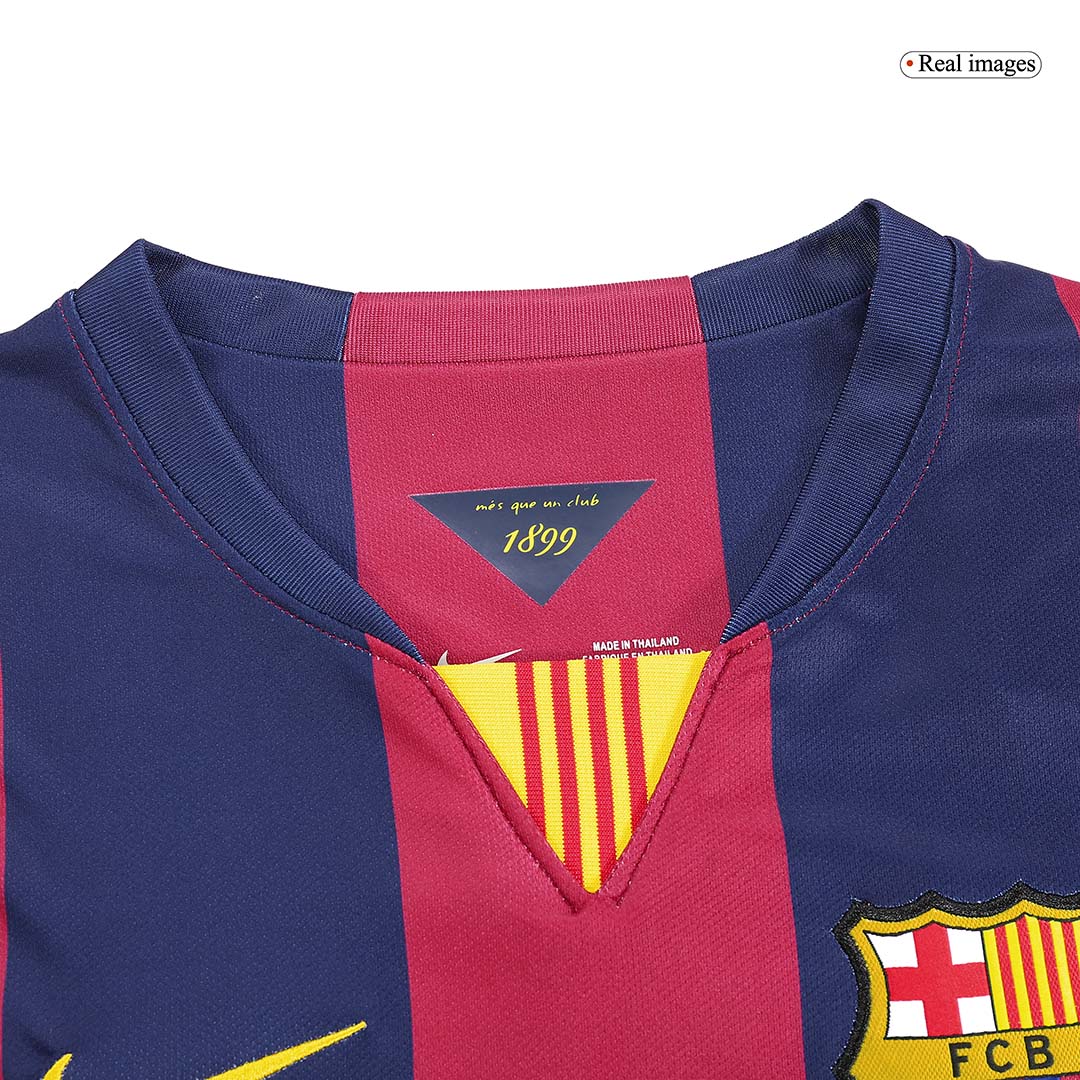 Retro MESSI #10 2014/15 Barcelona Home Long Sleeve Soccer Jersey Top Soccer Jerseys Store