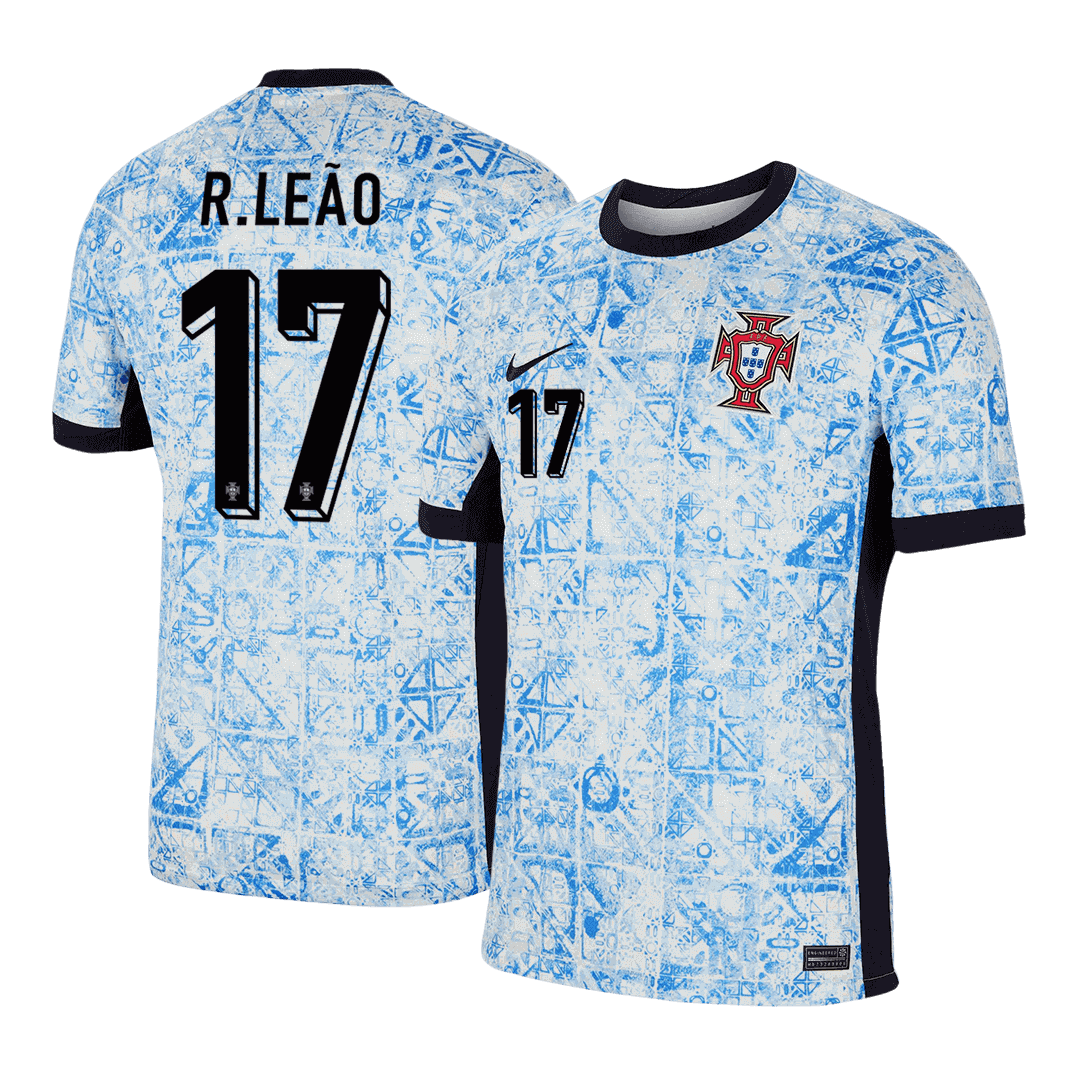R.Leão #17 Portugal Away Soccer Jersey Euro 2024 Top Soccer Jerseys Store