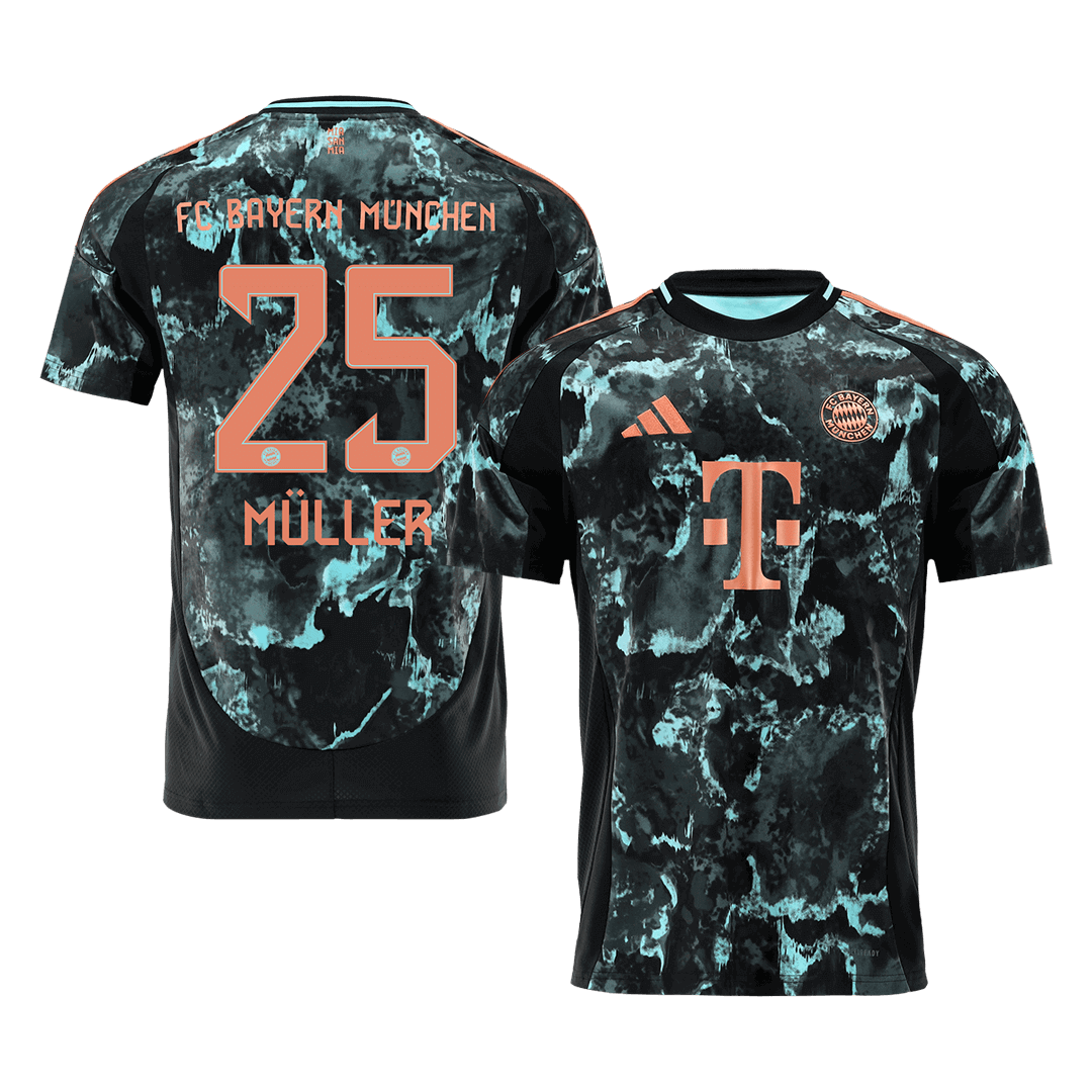 MÜLLER #25 Bayern Munich Away Soccer Jersey 2024/25 Top Soccer Jerseys Store