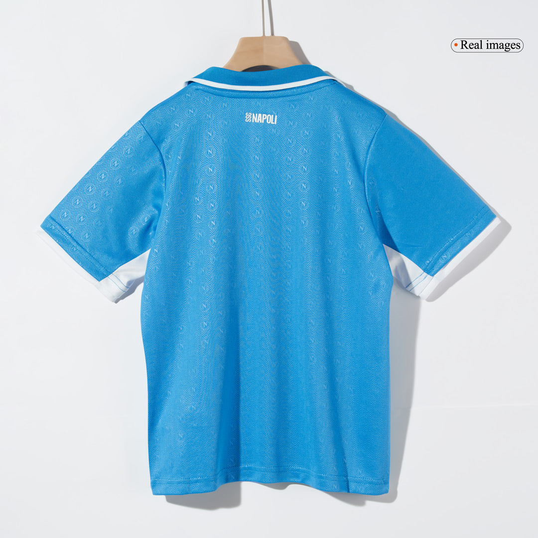 Kid's Napoli Home Soccer Jersey Kit(Jersey+Shorts) 2024/25 Top Soccer Jerseys Store