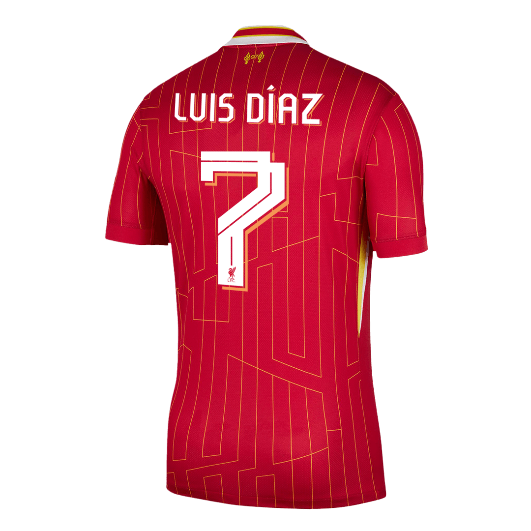 Luis Díaz #7 Liverpool Home Soccer Jersey 2024/25 - UCL Top Soccer Jerseys Store