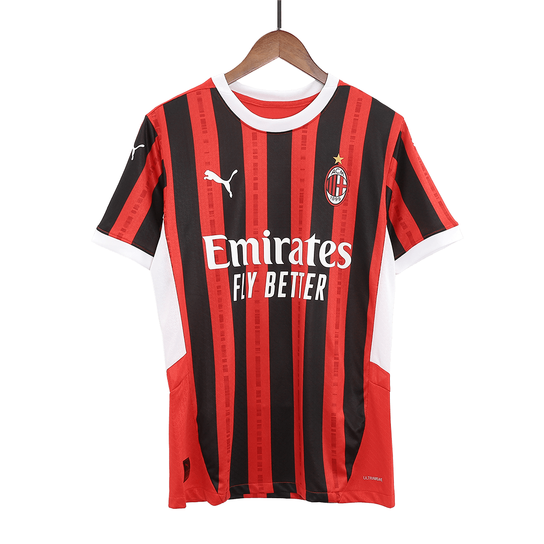 Player Version GIMENEZ #7 AC Milan Home Soccer Jersey 2024/25 Top Soccer Jerseys Store