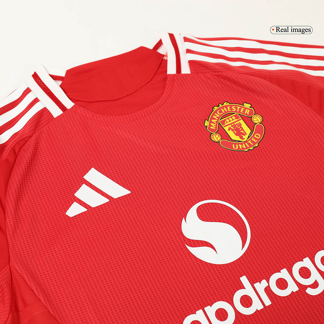 Player Version MOUNT #7 Manchester United Home Soccer Jersey 2024/25 Top Soccer Jerseys Store