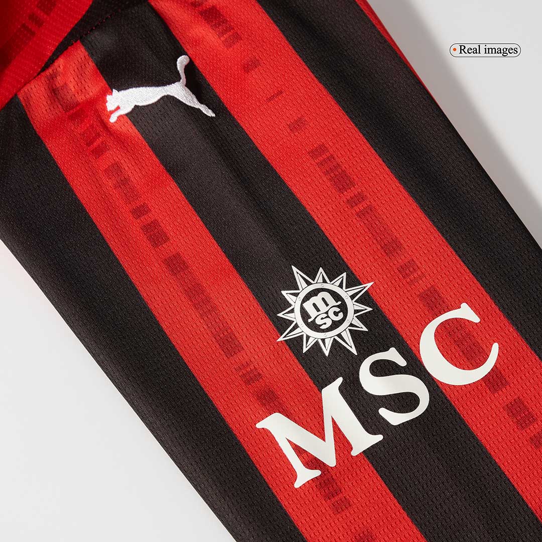 AC Milan Home Long Sleeve Soccer Jersey 2024/25 Top Soccer Jerseys Store