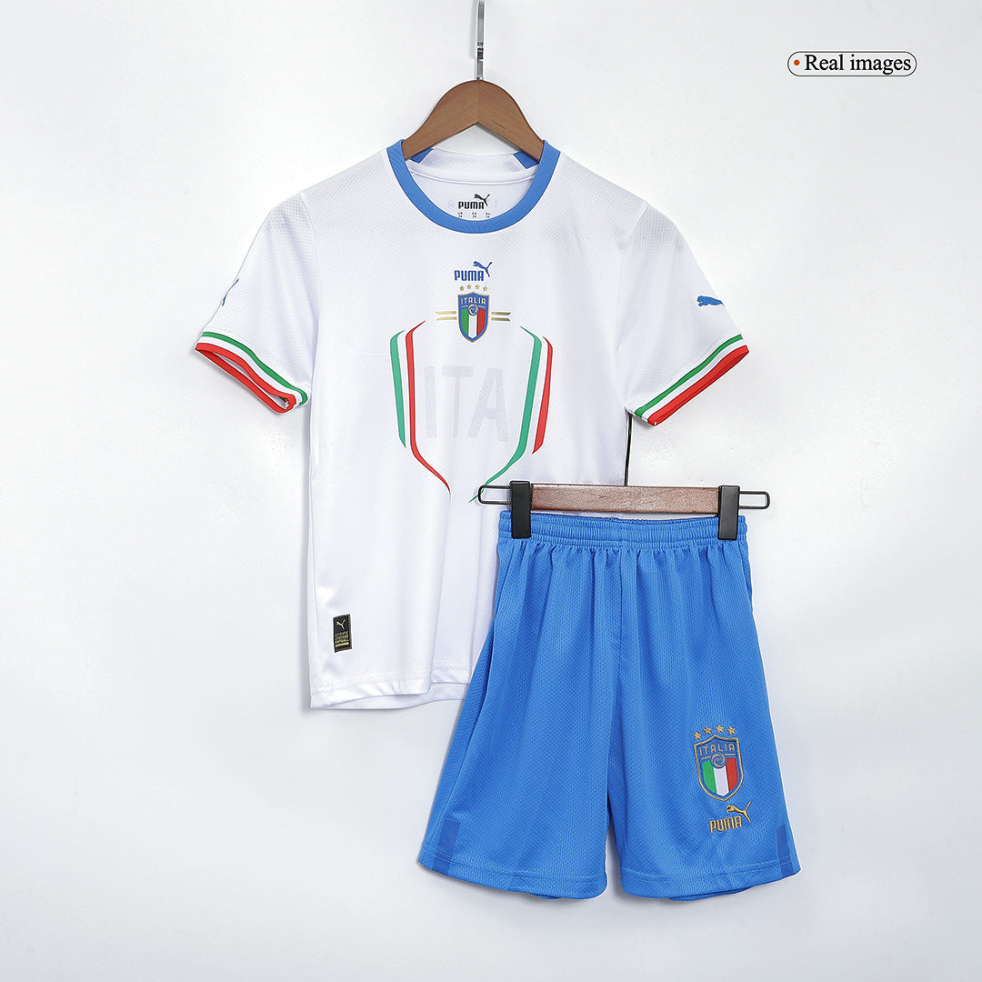 Kid's Italy Away Soccer Jersey Kit(Jersey+Shorts) 2022 Top Soccer Jerseys Store