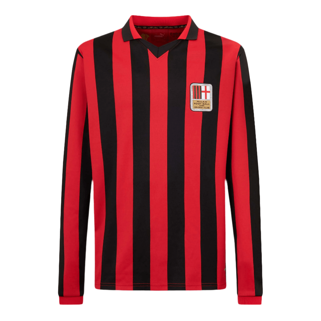 #125 AC Milan 125th Anniversary Long Sleeve Soccer Jersey 2024/25 Top Soccer Jerseys Store