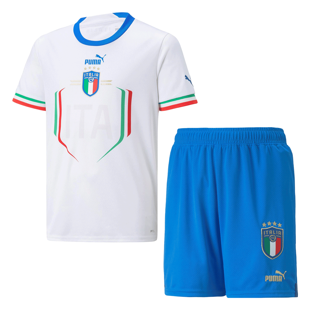 Kid's Italy Away Soccer Jersey Kit(Jersey+Shorts) 2022 Top Soccer Jerseys Store