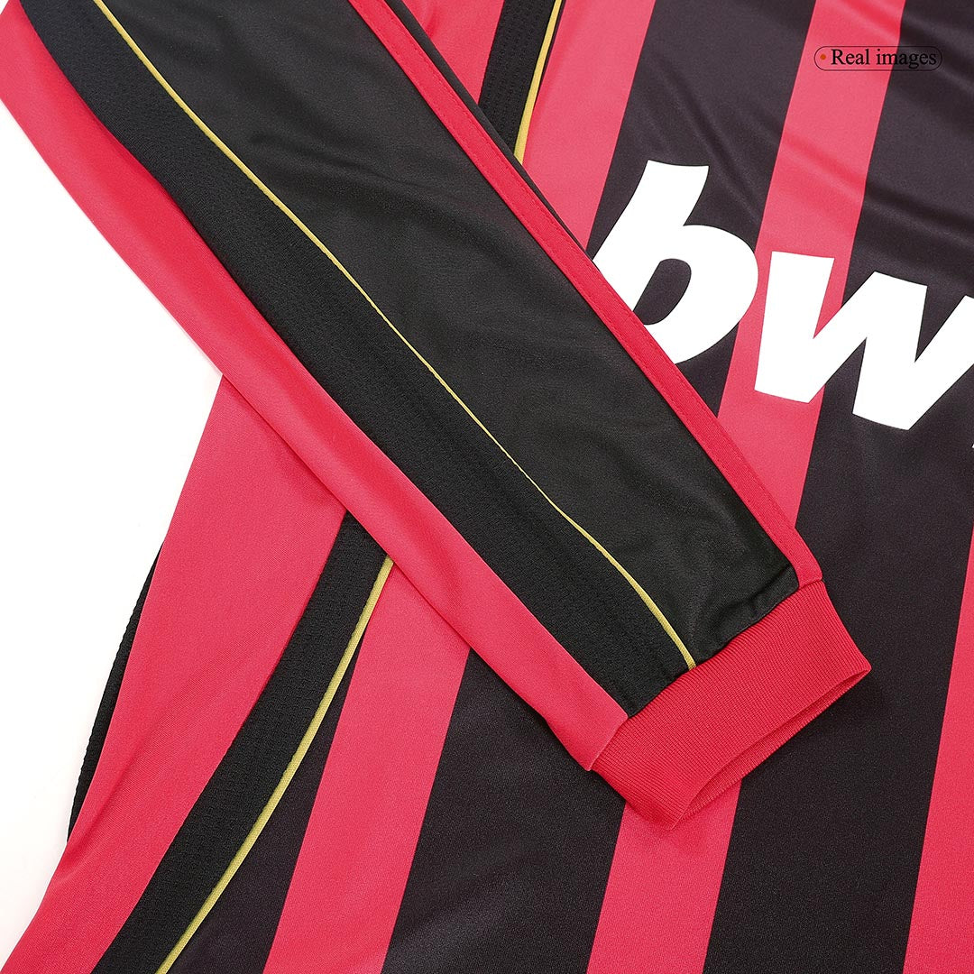 Retro MALDINI #3 2006/07 AC Milan Home Long Sleeve Soccer Jersey Top Soccer Jerseys Store