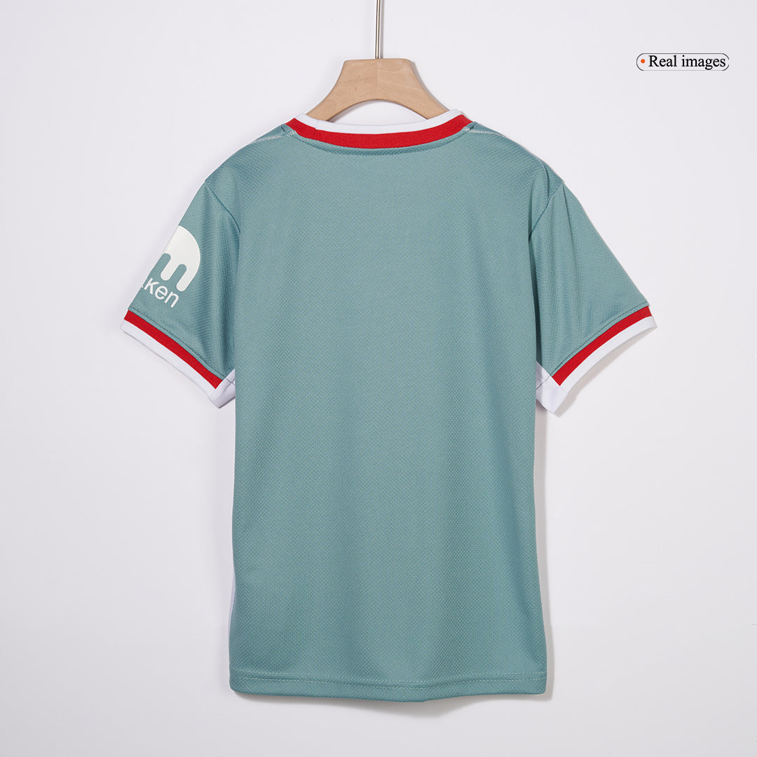 Kid's Atletico Madrid Away Soccer Jersey Kit(Jersey+Shorts+Socks) 2024/25 Top Soccer Jerseys Store