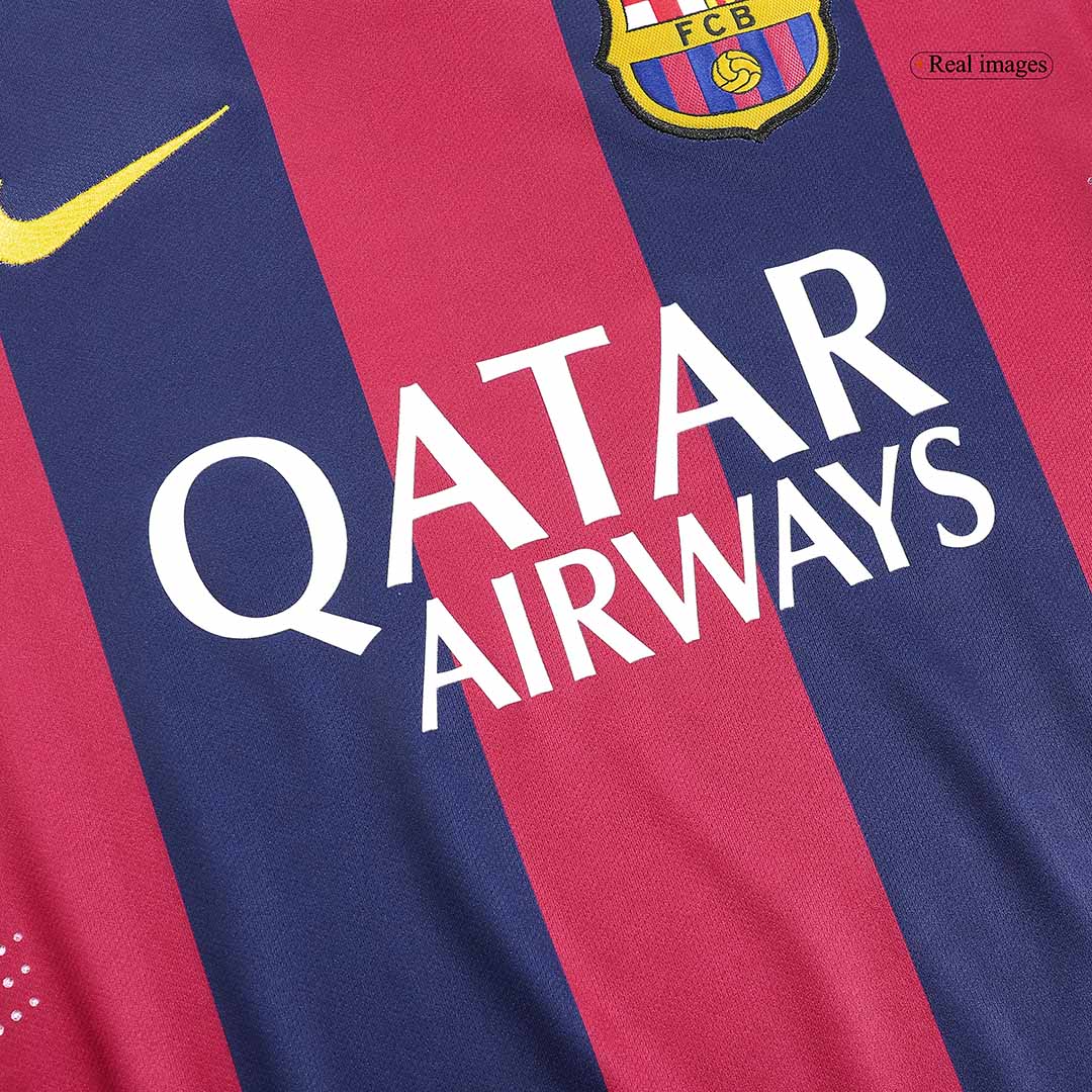 Retro MESSI #10 2014/15 Barcelona Home Long Sleeve Soccer Jersey Top Soccer Jerseys Store