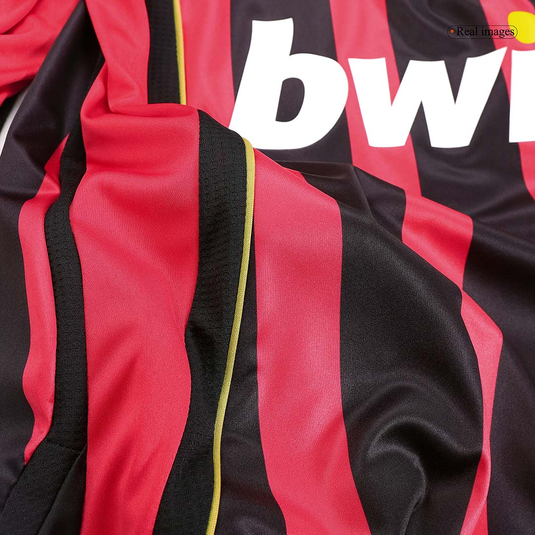 Retro KAKA' #22 2006/07 AC Milan Home Long Sleeve Soccer Jersey Top Soccer Jerseys Store