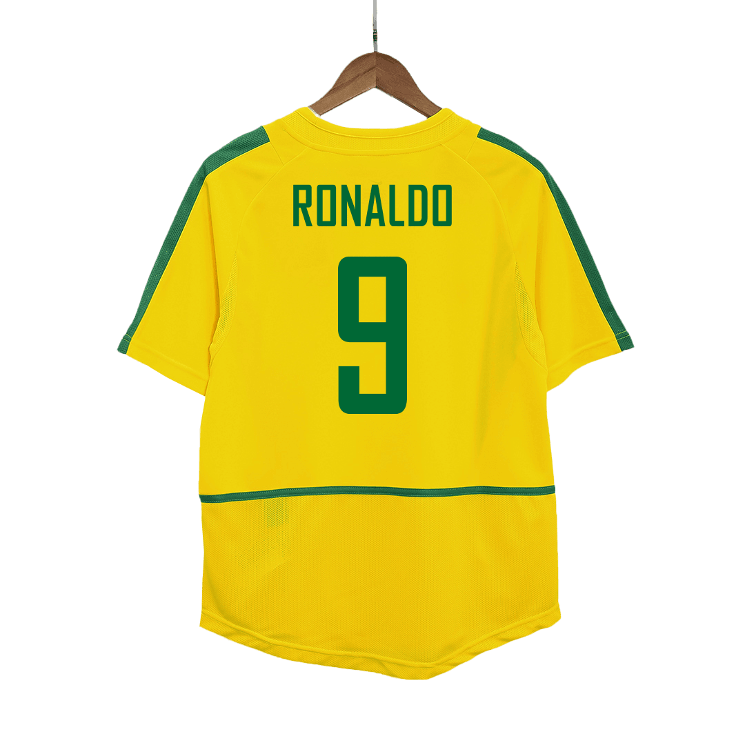 Retro RONALDO #9 2002/03 Brazil Home Soccer Jersey Top Soccer Jerseys Store
