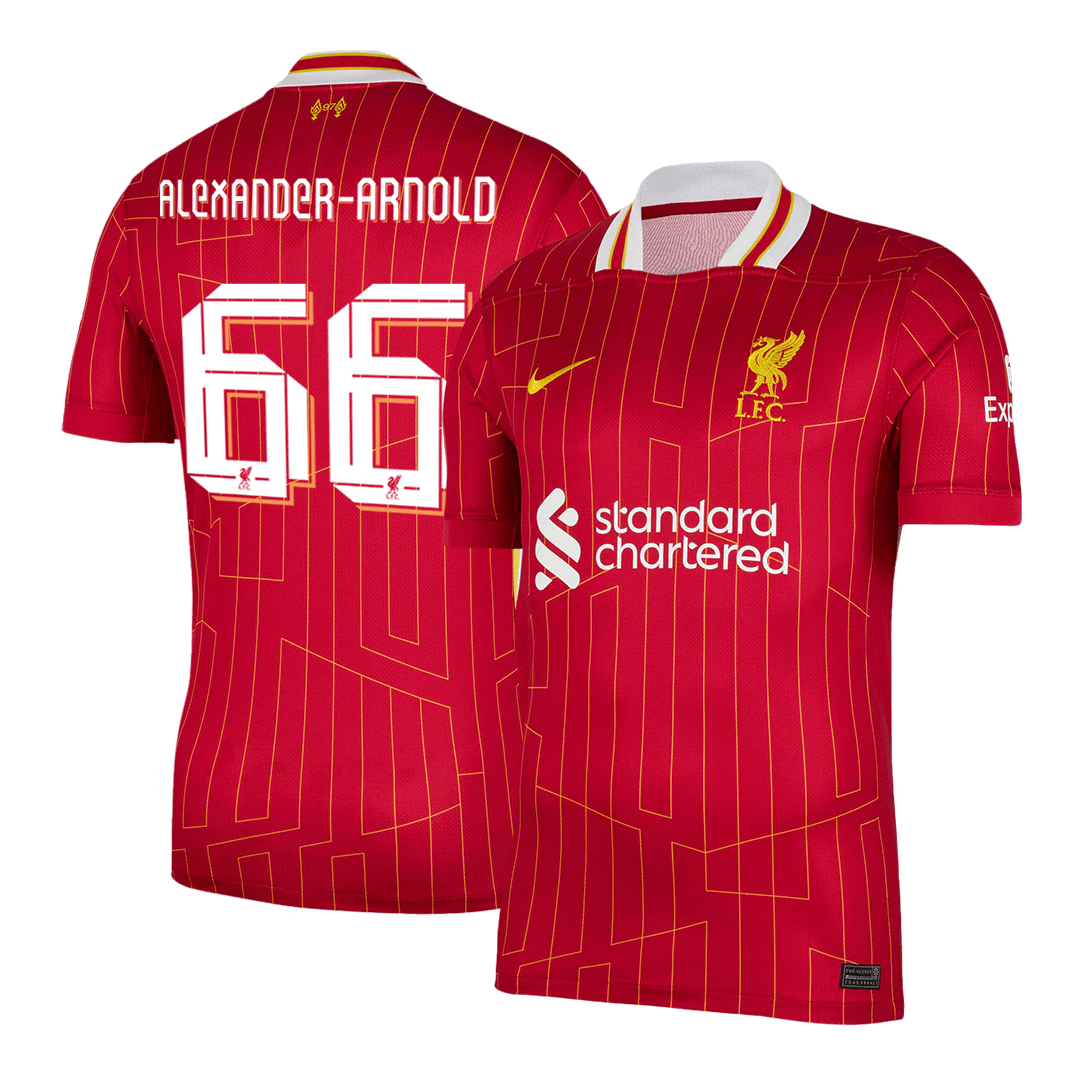 ALEXANDER-ARNOLD #66 Liverpool Home Soccer Jersey 2024/25 - UCL Top Soccer Jerseys Store