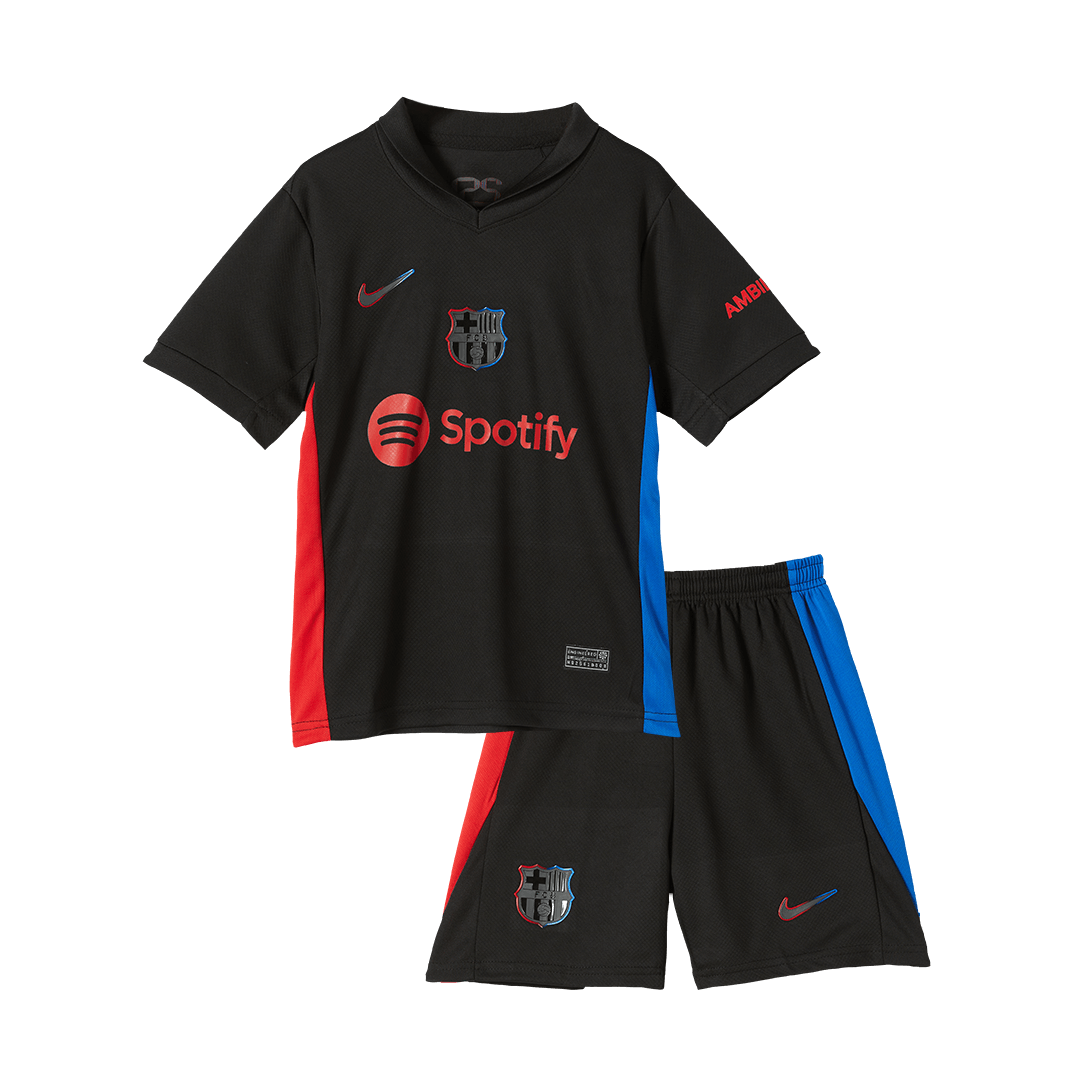Kid's Barcelona Away Soccer Jersey Kit(Jersey+Shorts) 2024/25 Top Soccer Jerseys Store
