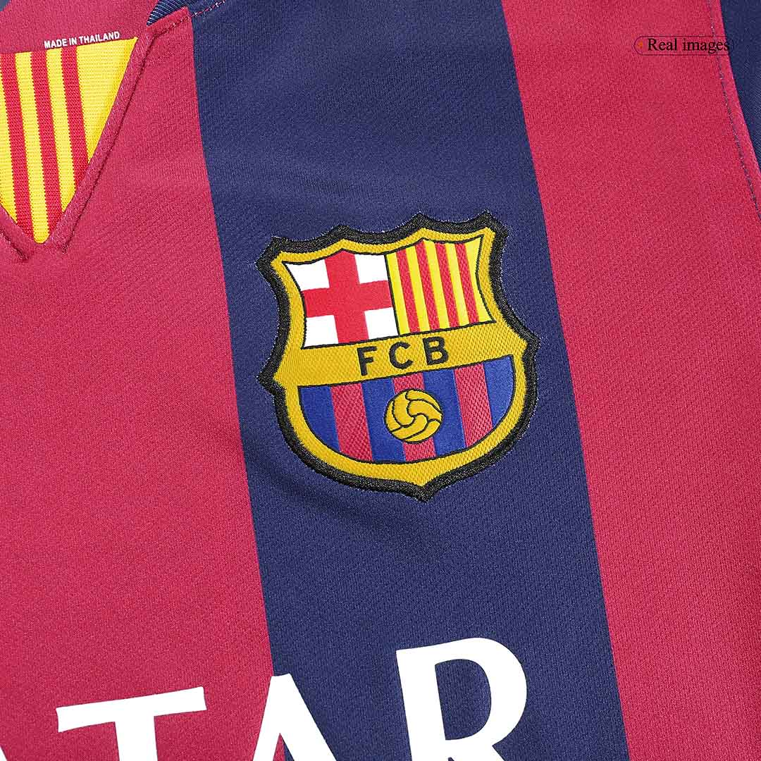 Retro Suárez #9 2014/15 Barcelona Home Long Sleeve Soccer Jersey Top Soccer Jerseys Store