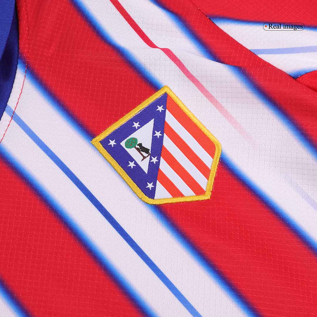 Kid's Atletico Madrid Home Soccer Jersey Kit(Jersey+Shorts) 2024/25 Top Soccer Jerseys Store