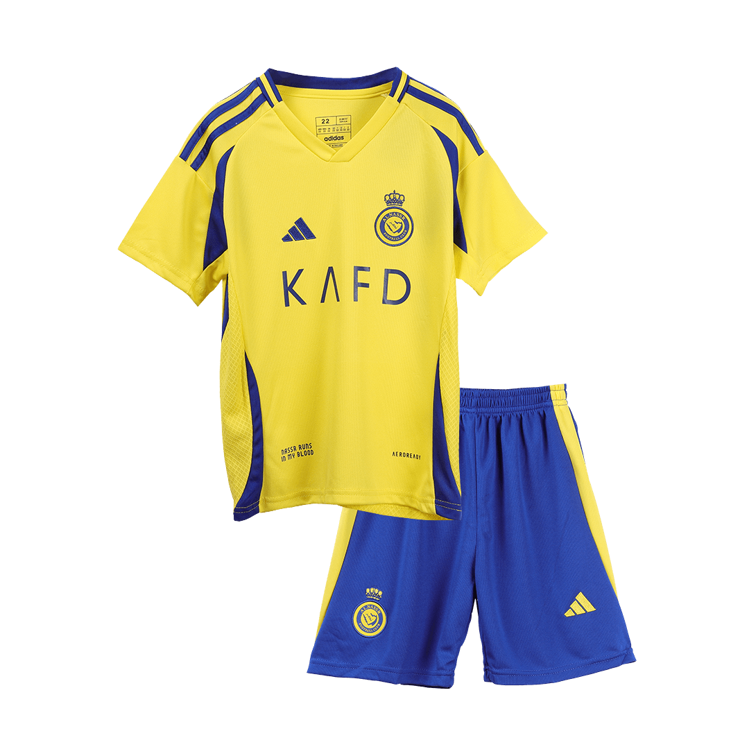 Kid's RONALDO #7 Al Nassr Home Soccer Jersey Kit(Jersey+Shorts+Socks) 2024/25 - ACL Top Soccer Jerseys Store