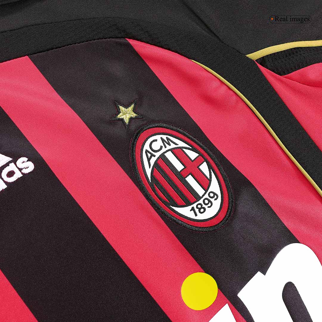 Retro MALDINI #3 2006/07 AC Milan Home Long Sleeve Soccer Jersey Top Soccer Jerseys Store