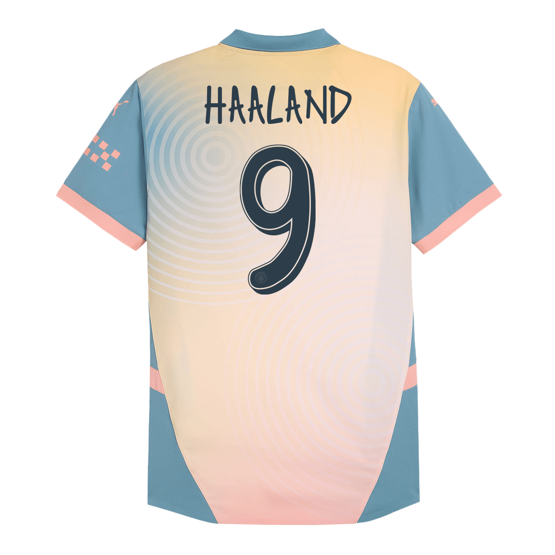 Player Version HAALAND #9 Manchester City Fourth Away Soccer Jersey 2024/25- Definitely City (UCL) Top Soccer Jerseys Store