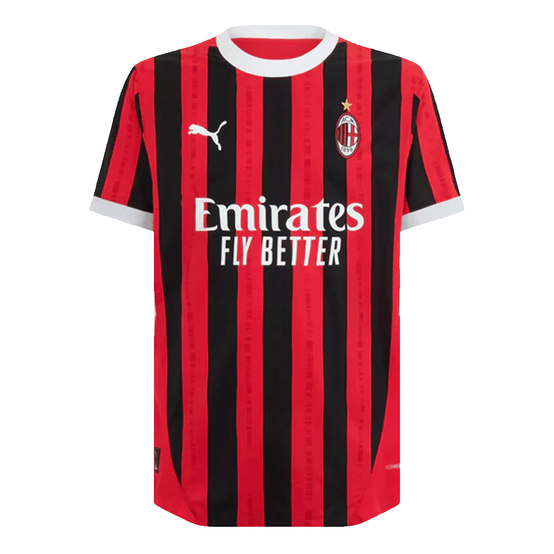 Player Version GIMENEZ #7 AC Milan Home Soccer Jersey 2024/25 Top Soccer Jerseys Store