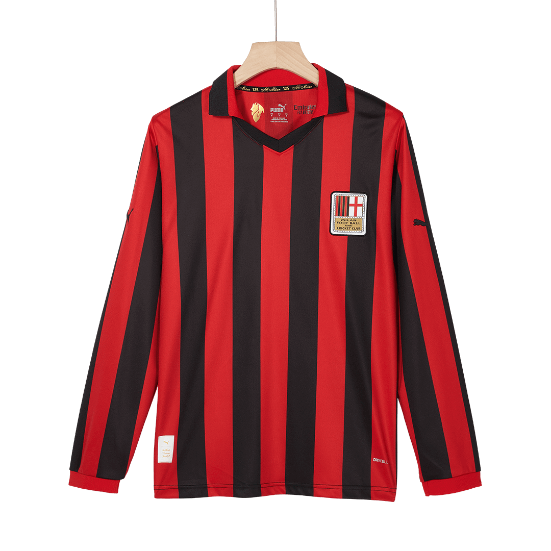 AC Milan Long Sleeve Soccer Jersey 2024/25 - 125th Anniversary Top Soccer Jerseys Store