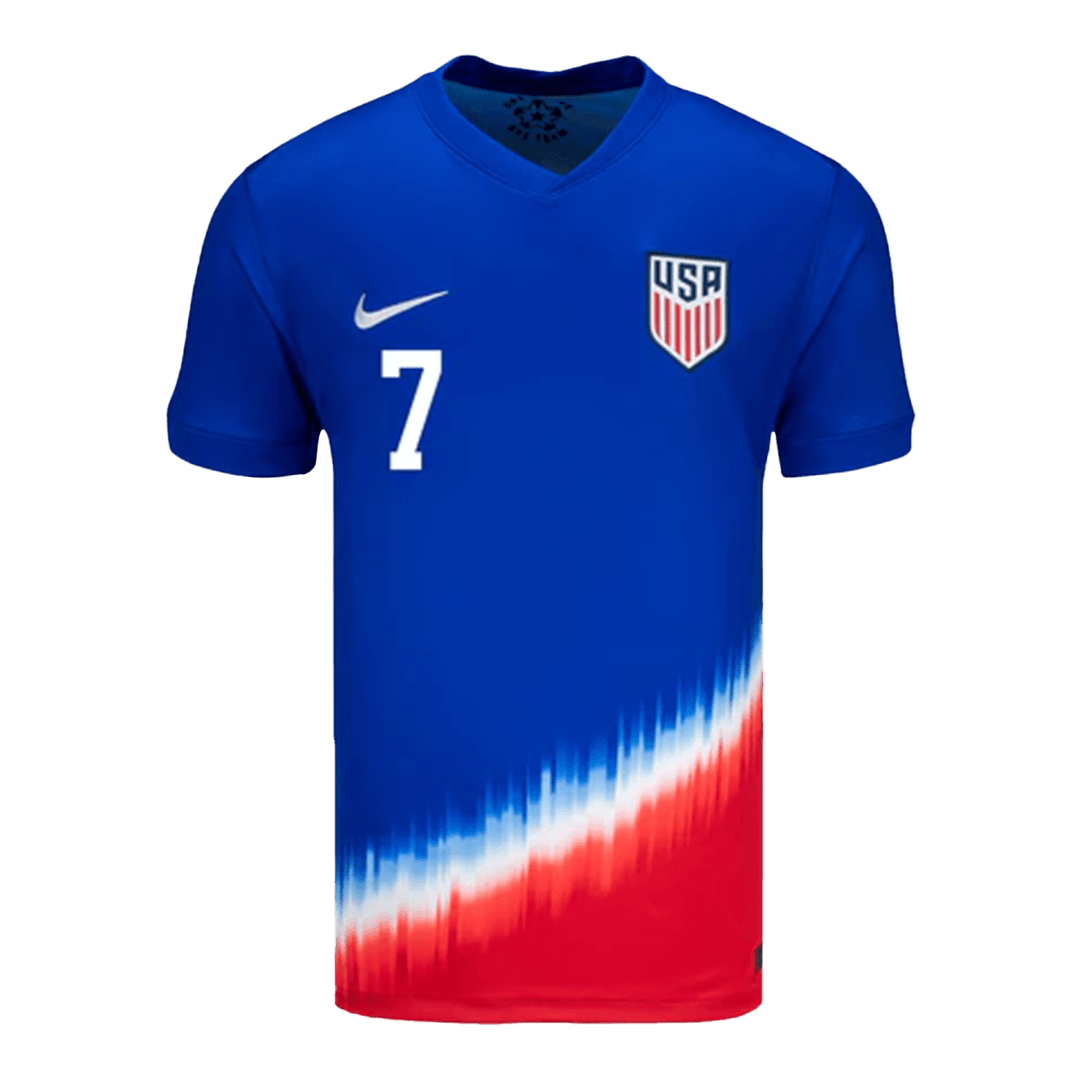 [Super Quality] Men's USA REYNA #7 Away Soccer Jersey Copa América 2024 Go Game Wear