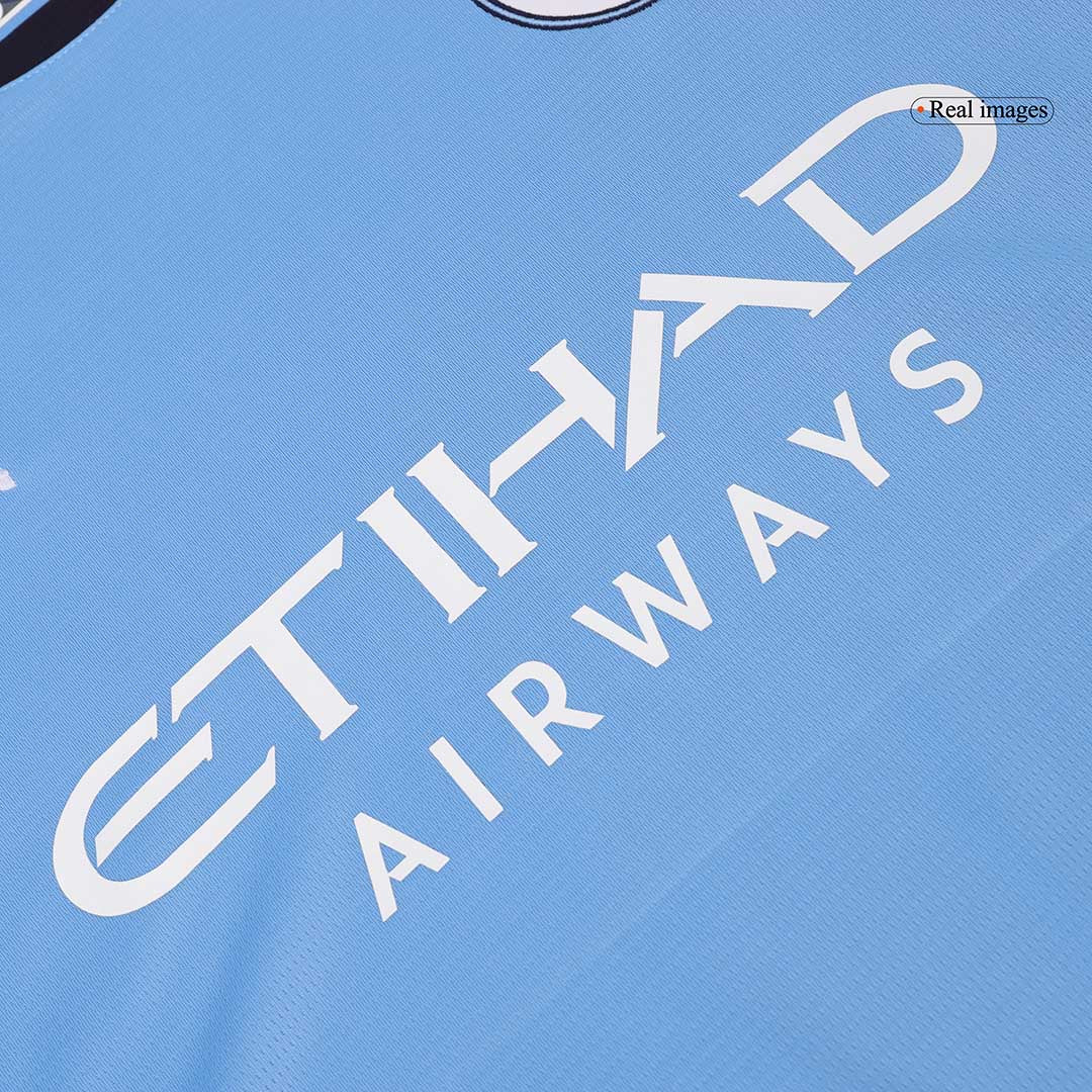 Manchester City Home Long Sleeve  Soccer Jersey 2024/25 Top Soccer Jerseys Store
