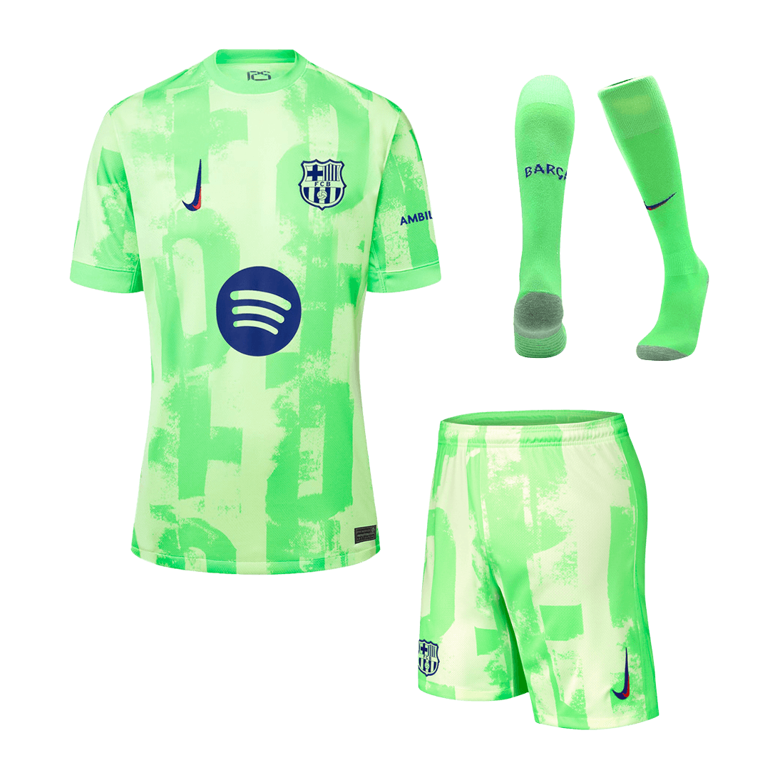 Barcelona Third Away  Soccer Jersey Kit(Jersey+Shorts+Socks) 2024/25- (Spotify Logo Without Text) Top Soccer Jerseys Store