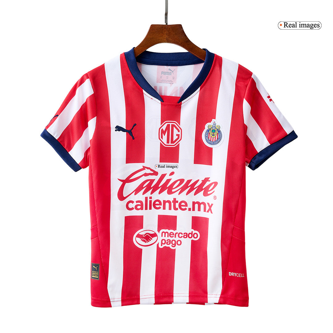 Kid's Chivas Home  Soccer Jersey Kit(Jersey+Shorts) 2024/25 Top Soccer Jerseys Store