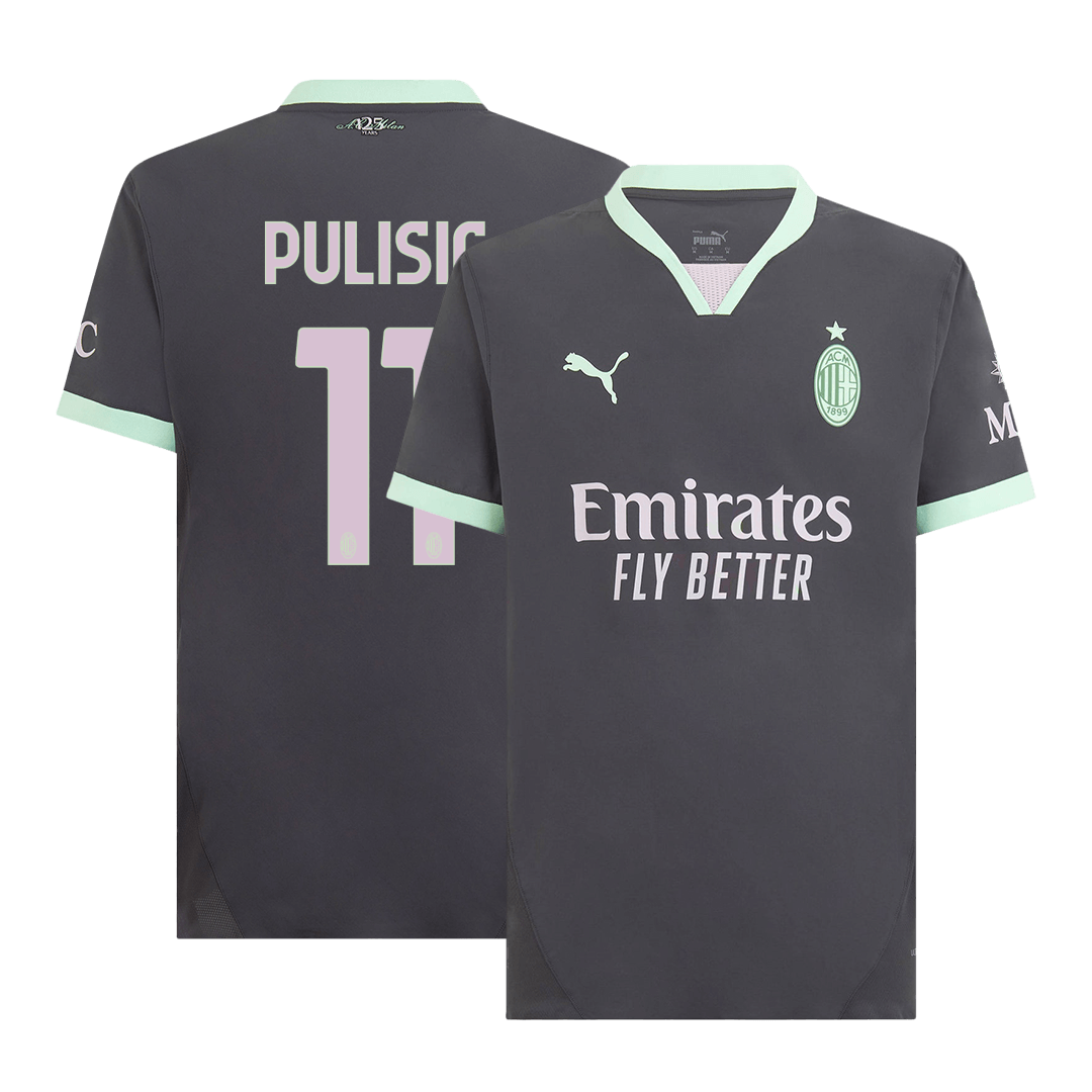 Player Version PULISIC #11 AC Milan Third Away  Soccer Jersey 2024/25 Top Soccer Jerseys Store