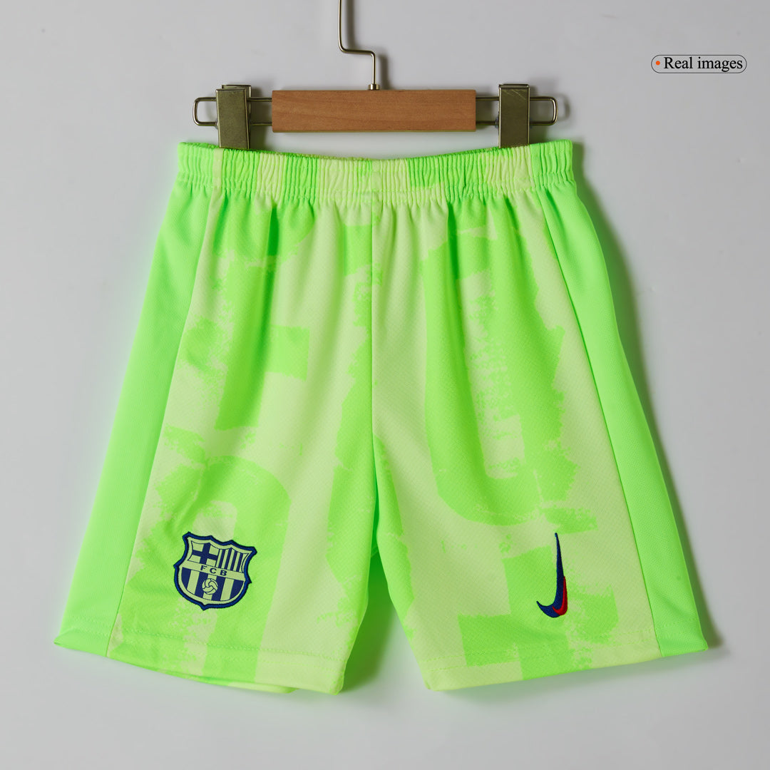 Kid's Barcelona Third Away  Soccer Jersey Kit(Jersey+Shorts+Socks) 2024/25- UCL (Spotify Logo Without Text) Top Soccer Jerseys Store