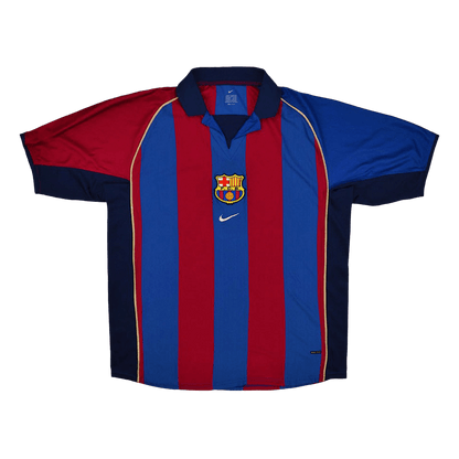 Retro RIVALDO #10 2001/02 Barcelona Home  Soccer Jersey Top Soccer Jerseys Store