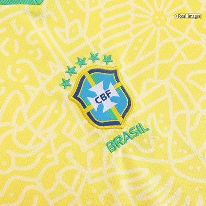 Brazil Kid‘s Home Soccer Jerseys (Jersey+Short) Kit 2024 Top Soccer Jerseys Store