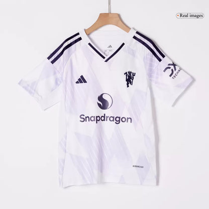 Kid's Manchester United Away Soccer Jersey Kit(Jersey+Shorts) 2025/26