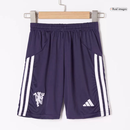 Kid's Manchester United Away Soccer Jersey Kit(Jersey+Shorts) 2025/26