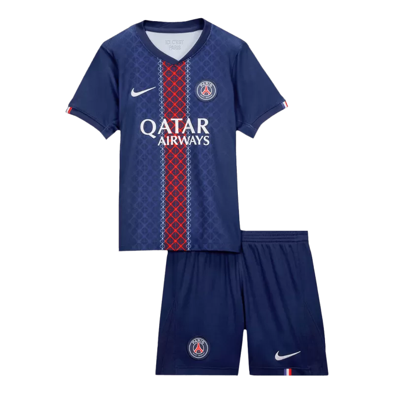 Kid's PSG Home Soccer Jersey Kit(Jersey+Shorts) 2025/26 Top Soccer Jerseys Store
