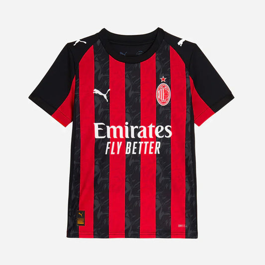 Kid's AC Milan Home  Soccer Jersey Kit(Jersey+Shorts) 2025/26 Go Game Wear