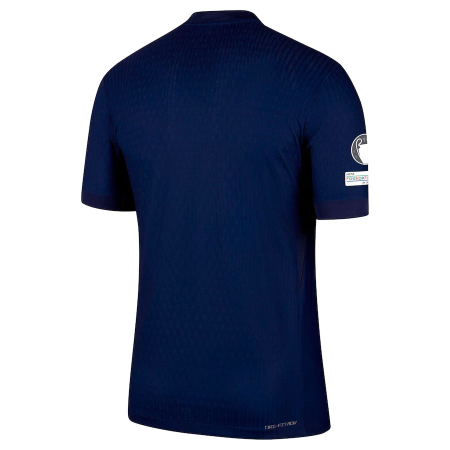 Player Verison PSG Home Match Shirt 2025-26 with Champions League and UEFA Foundation 10th Anniversary Badge Go Game Wear