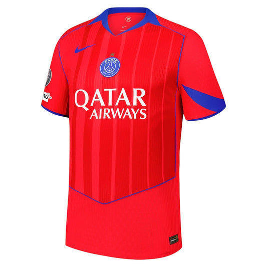 Player Version PSG Third Away Soccer Jersey 2025/26 with UCL Titleholder and Foundation 10 Years Badge and Eiffel Star- Slim Fit Top Soccer Jerseys Store