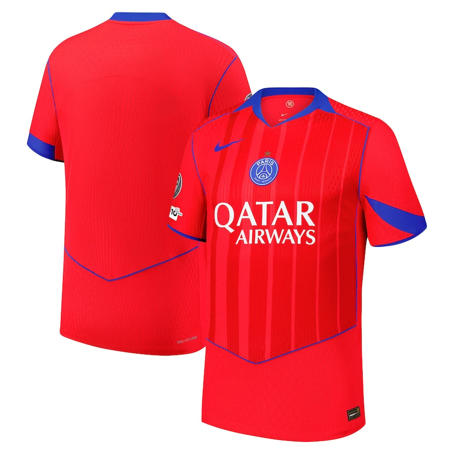 Player Version PSG Third Away Soccer Jersey 2025/26 with UCL Titleholder and Foundation 10 Years Badge and Eiffel Star- Slim Fit Top Soccer Jerseys Store