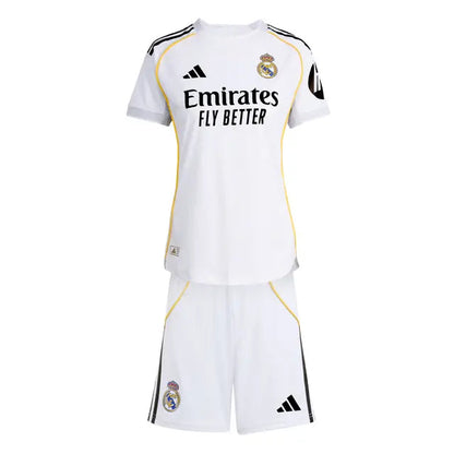 Kid's Real Madrid Home Soccer Jersey Kit(Jersey+Shorts) 2025/26 Top Soccer Jerseys Store