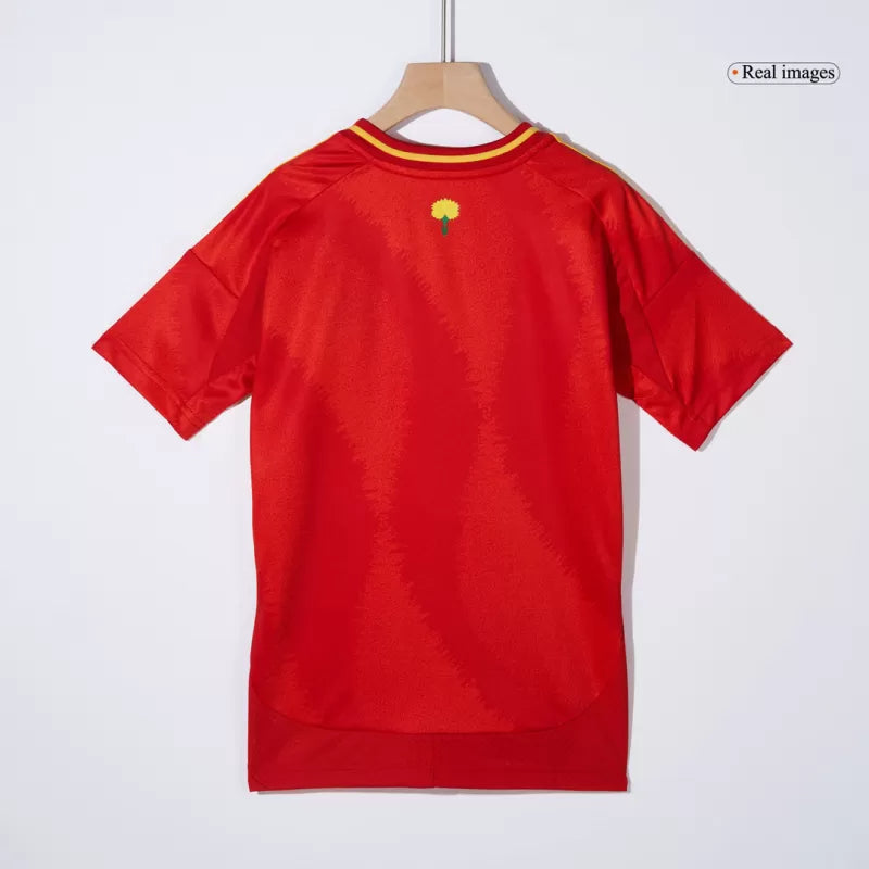 Kid's Spain Home Soccer Jersey Kit(Jersey+Shorts+Socks) 2024/25 Go Game Wear