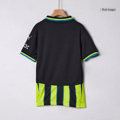 Kid's Manchester City Away  Soccer Jersey Kit(Jersey+Shorts) 2024/25 Top Soccer Jerseys Store