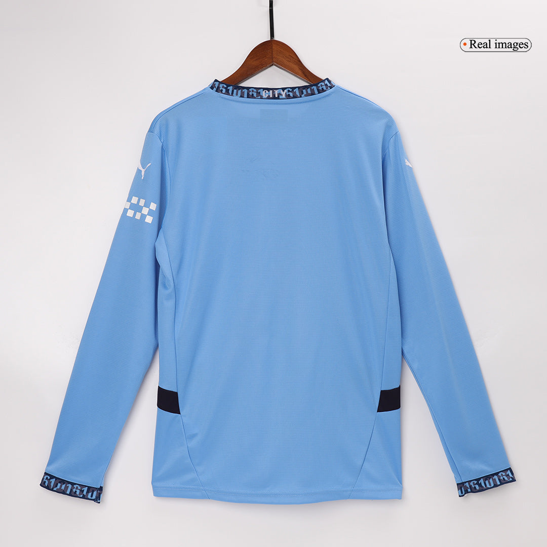 Manchester City Home Long Sleeve  Soccer Jersey 2024/25 Top Soccer Jerseys Store
