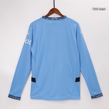 Manchester City Home Long Sleeve  Soccer Jersey 2024/25 Top Soccer Jerseys Store