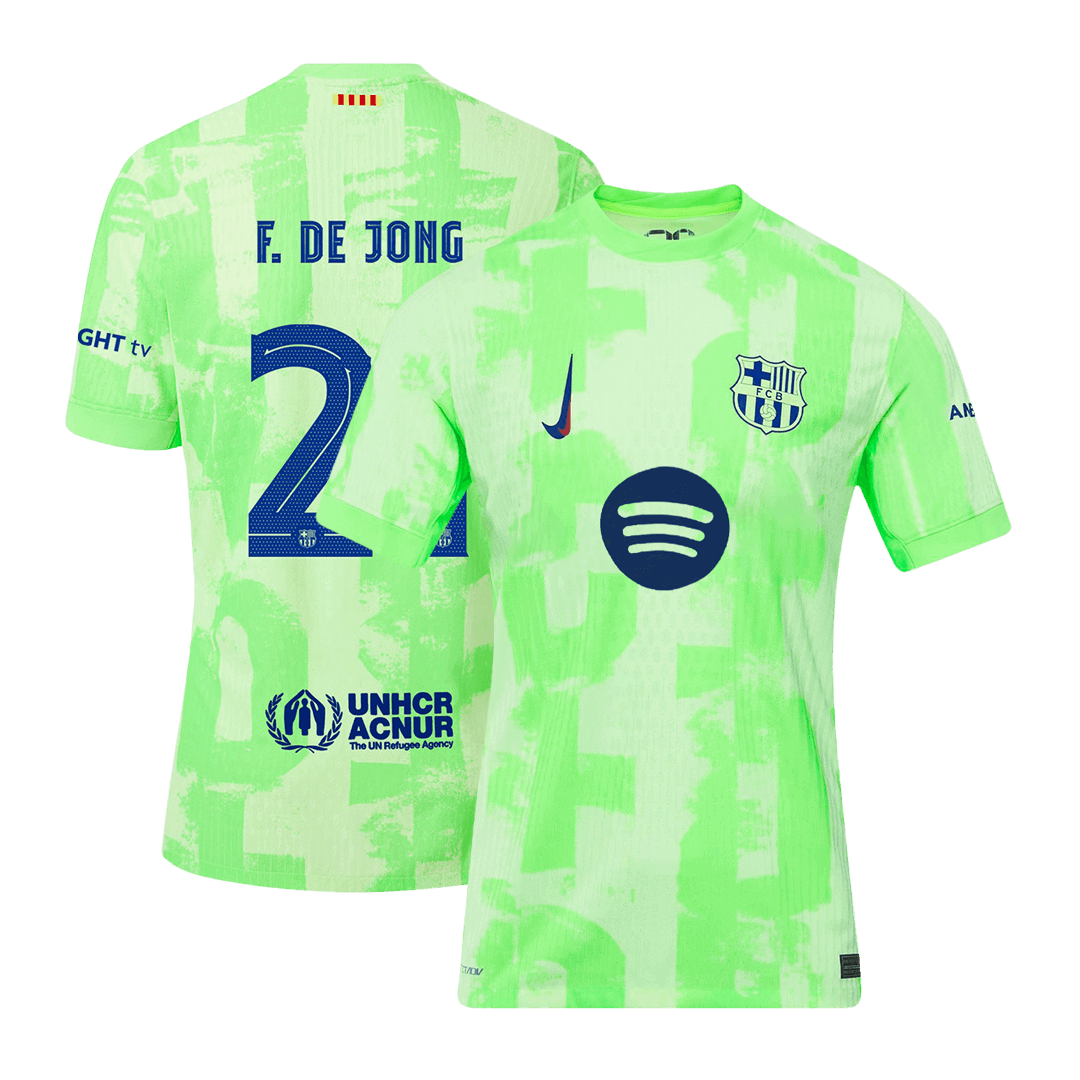 Player Version F.DE JONG #21 Barcelona Third Away  Soccer Jersey 2024/25- UCL?Spotify Logo Without Text? Top Soccer Jerseys Store