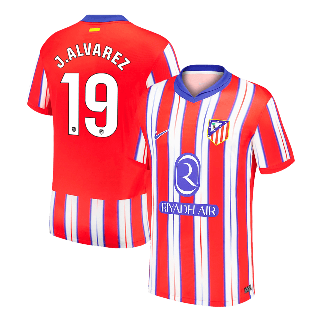J.ALVAREZ #19 Atletico Madrid Home  Soccer Jersey 2024/25 Top Soccer Jerseys Store