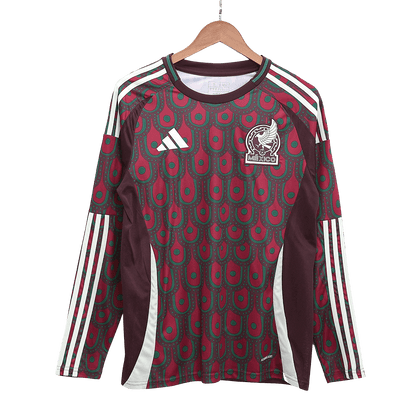Men's Mexico Home Long Sleeve Soccer Jersey Copa América 2024 Top Soccer Jerseys Store