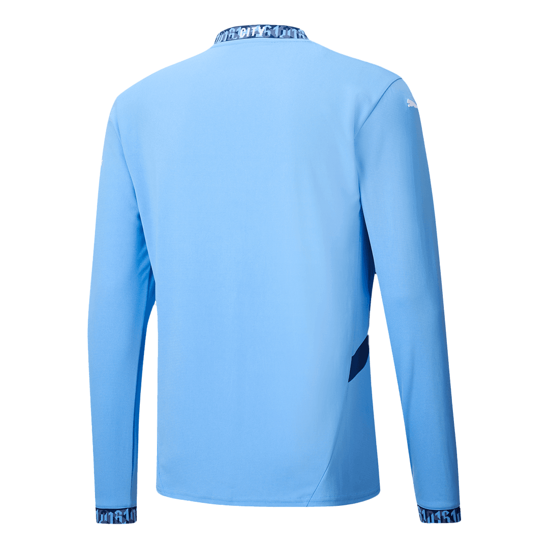 Manchester City Home Long Sleeve  Soccer Jersey 2024/25 Top Soccer Jerseys Store